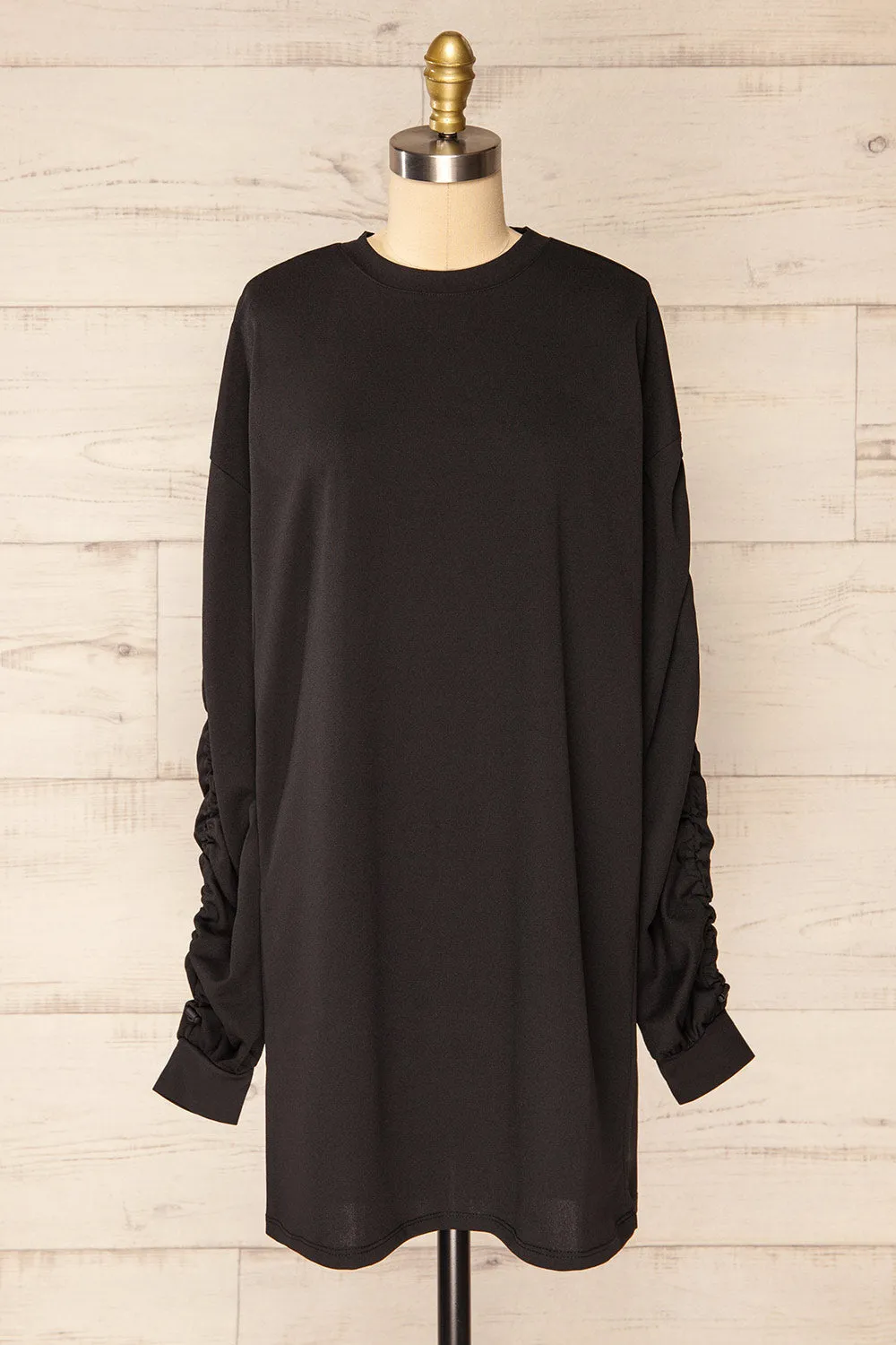 Torrejon | Short Dress w/ Ruched Sleeves