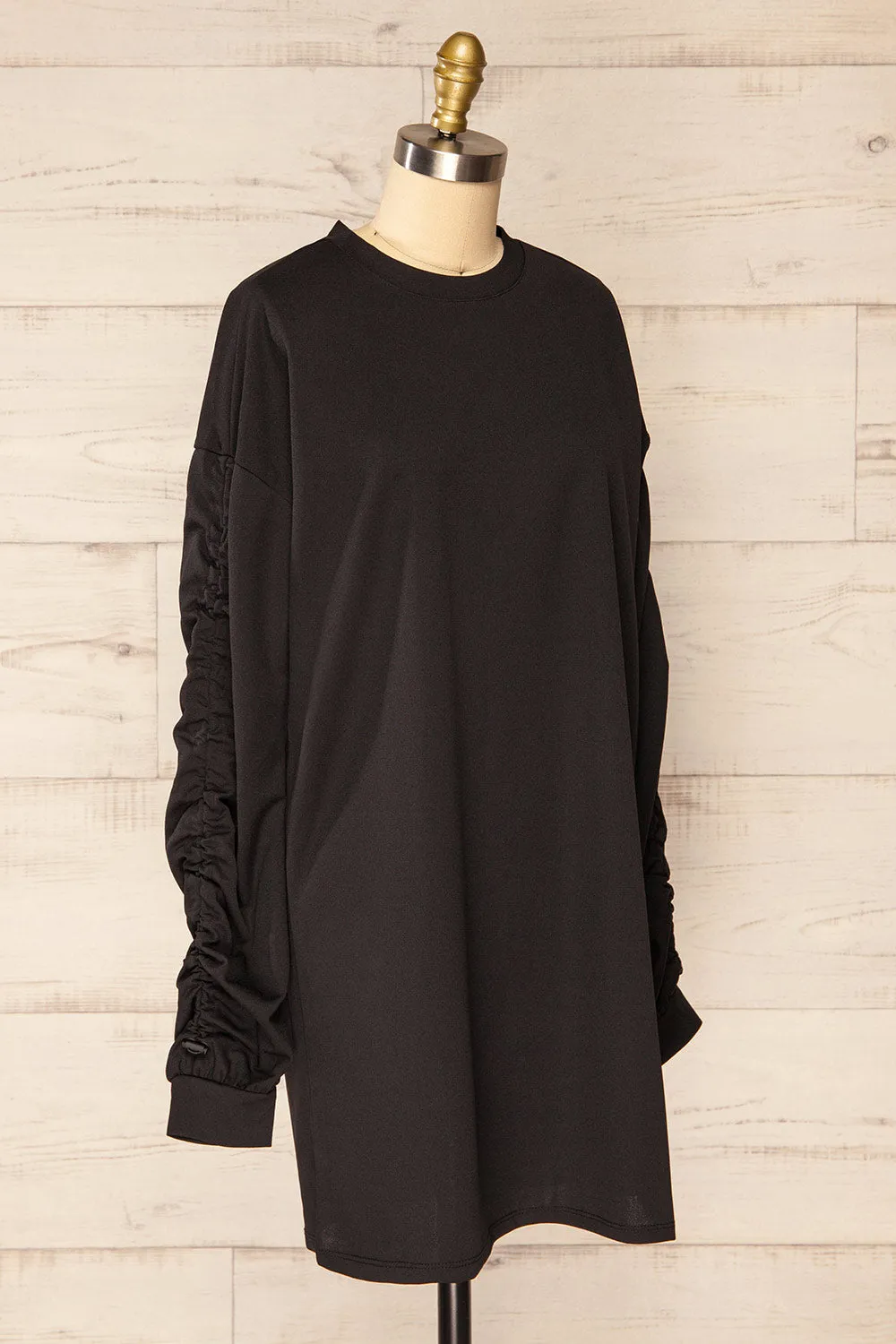 Torrejon | Short Dress w/ Ruched Sleeves