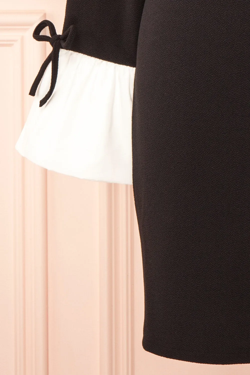 Vitalia | Short Black Dress w/ Long Sleeves