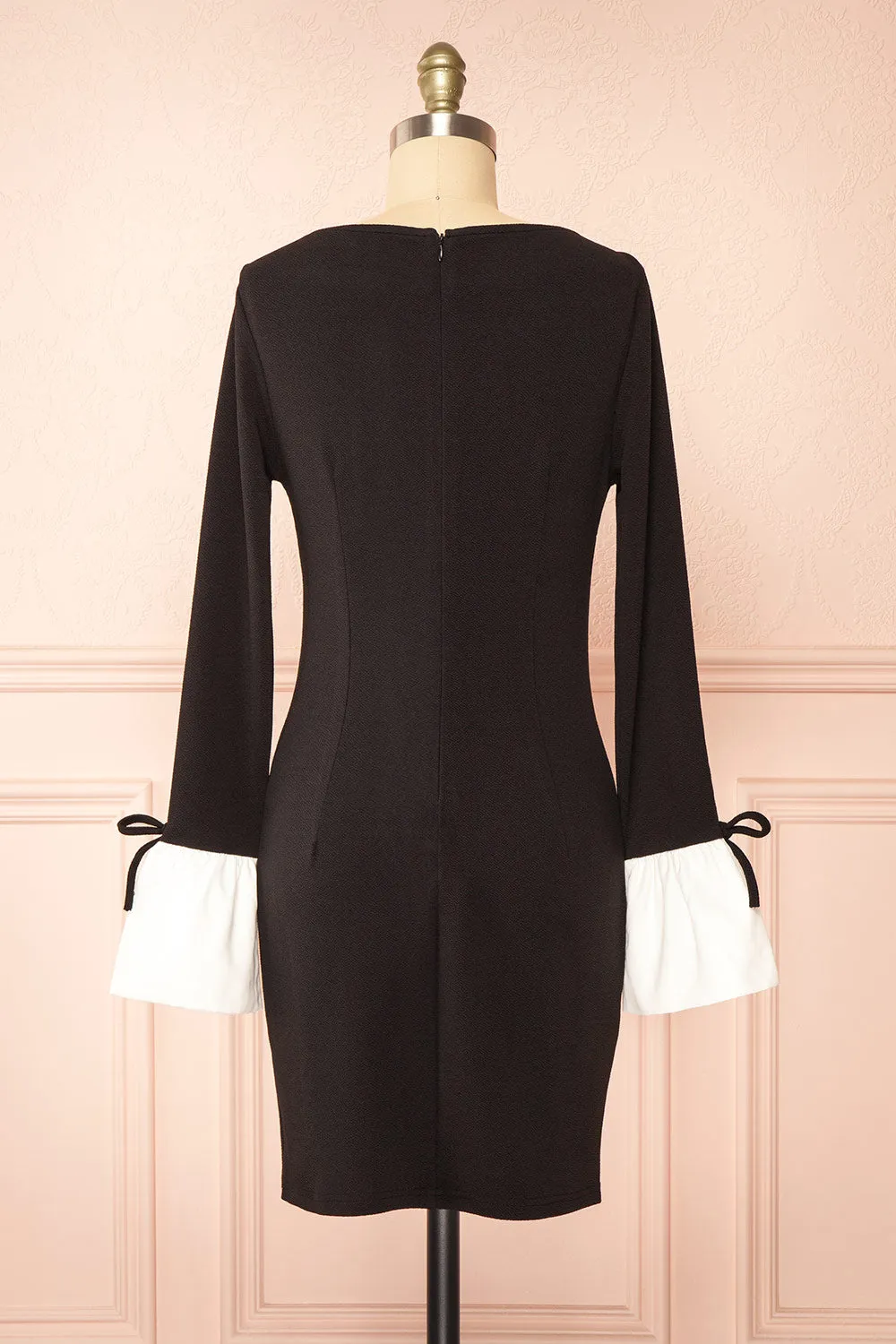 Vitalia | Short Black Dress w/ Long Sleeves