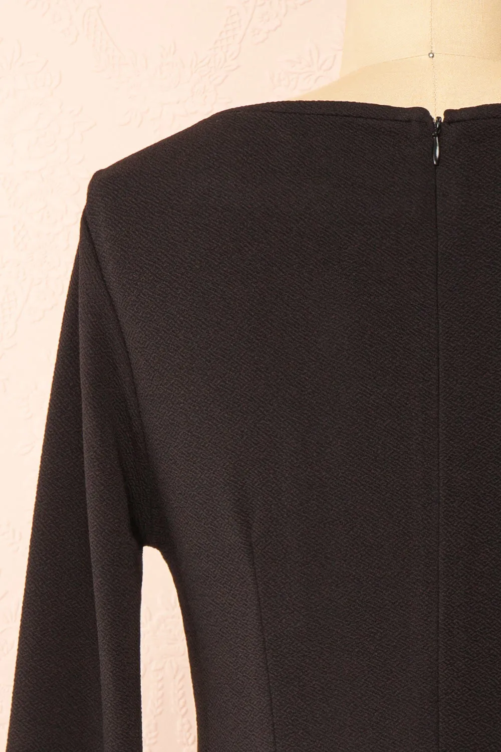 Vitalia | Short Black Dress w/ Long Sleeves