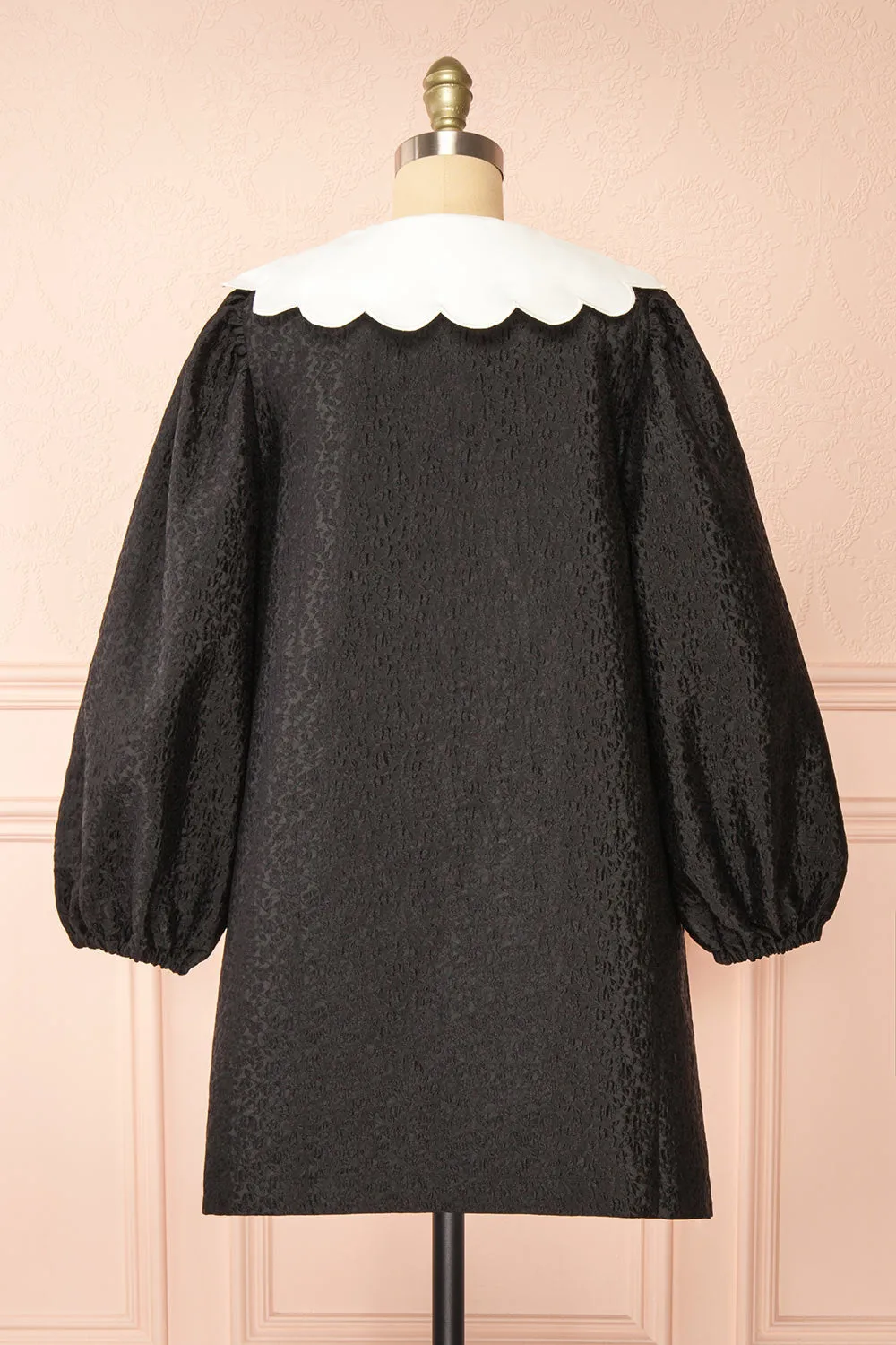 Whimsie | Short Black Textured Dress